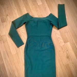 BCBG Maxazria Dark Green Mini Dress, Size XS